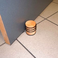 Butée de porte imitation bois et caoutchouc (1)