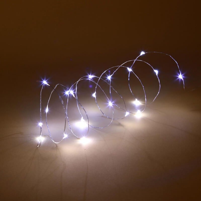 Imperméable Pour Intérieur Guirlande Lumineuse LED COVVY Neon Flexible Lumineux Décoration à piles pour Fête/Noël/Anniversaire/Soirée/Mariage 3 Modes Éclairage avec télécommande Blanc,