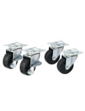 Roulettes pivotantes 50 mm - Lot de 4
