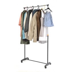 Portant à roulettes simple avec hauteur réglable (1)