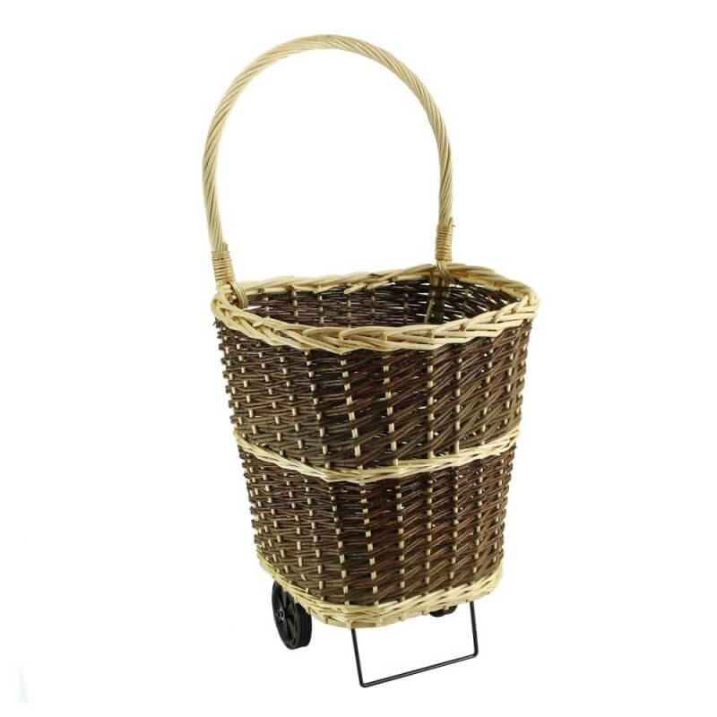 Panier à bûches en osier 55 cm - Panier de décoration intérieure