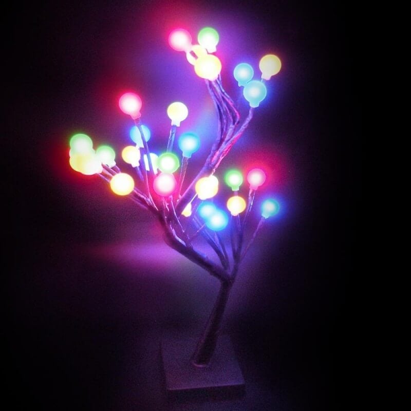 Arbre lumineux d'intérieur rose - 48 LEDs - Décoration lumineuse