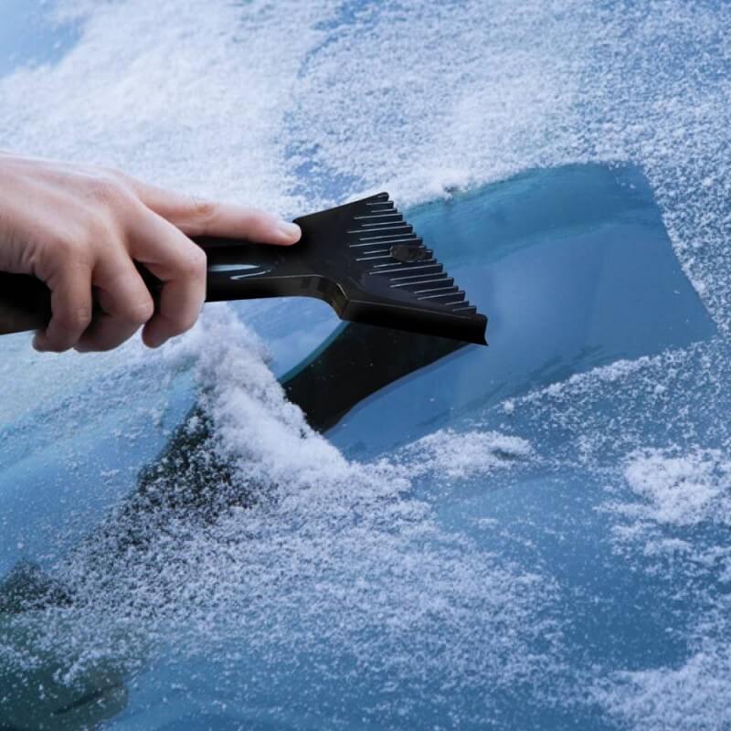 Grattoir à glace 2 en 1 avec fenêtre de voiture brosse, grattoir à neige  pour vitres