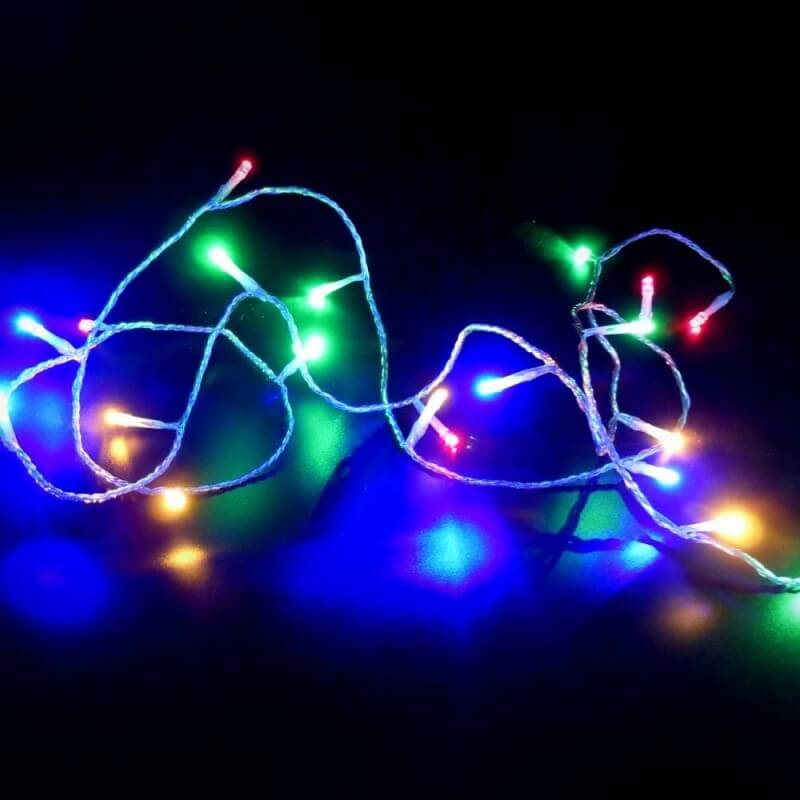 Guirlande lumineuse LED couleurs multicolore.