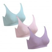 Soutien gorge sans armature Push Up Beauty Bra Pastel x3