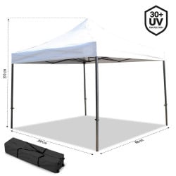 Tonnelle pliante 3 x 3 professionnelle, dimensions totale