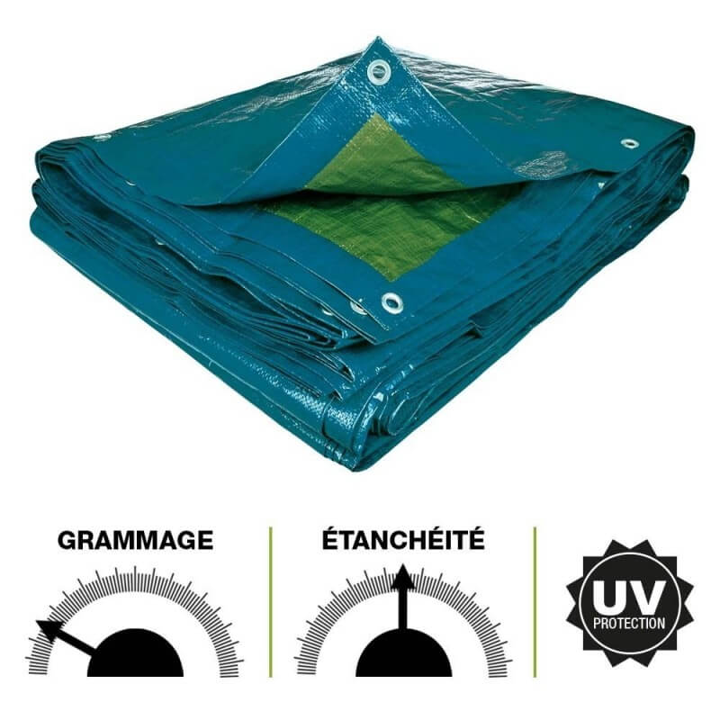 Bache étanche 400g/m² multi-usage, SDLOGAL Bâche de Protection