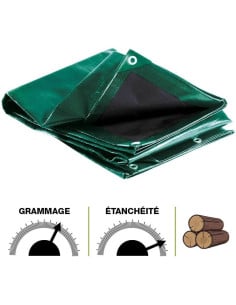 Bâche à bûches épaisse ultra résistante 240 g m² (1)