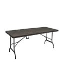 Table de jardin pliante 8 personnes 180 cm, imitation bois