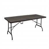 Table de jardin pliante 8 personnes 180 cm, imitation bois