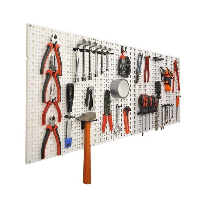 Ensemble Panneau mural de rangement pour outils 97 pièces Portes-outils  plastique bricolage robuste extensible garage - Cdiscount Bricolage