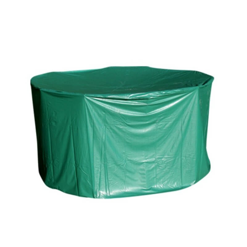 Housse imperméable pour table ronde, en polyéthylène vert de100 g