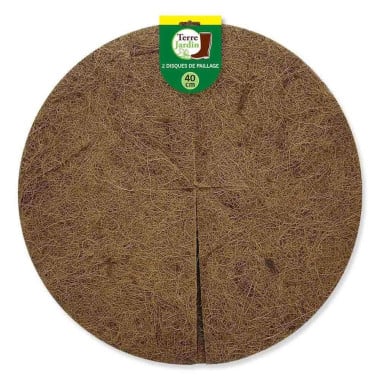 Lot de 2 disques de paillage coco fibres naturelles (5)