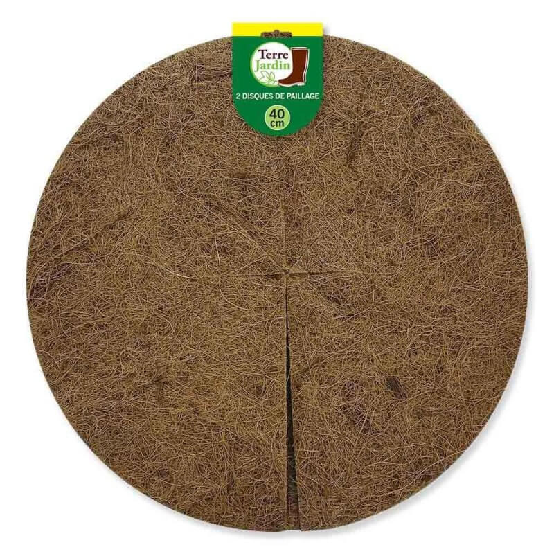 Lot de 2 disques de paillage coco fibres naturelles