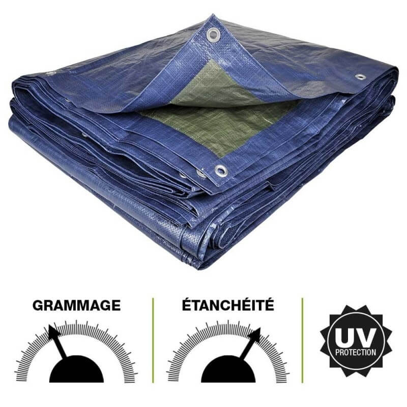 Bâche de Protection, Bâche Anti-UV, Imperméable, Lourde