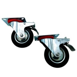 Roulette pivotante 100 mm - vendues par 4 (2)