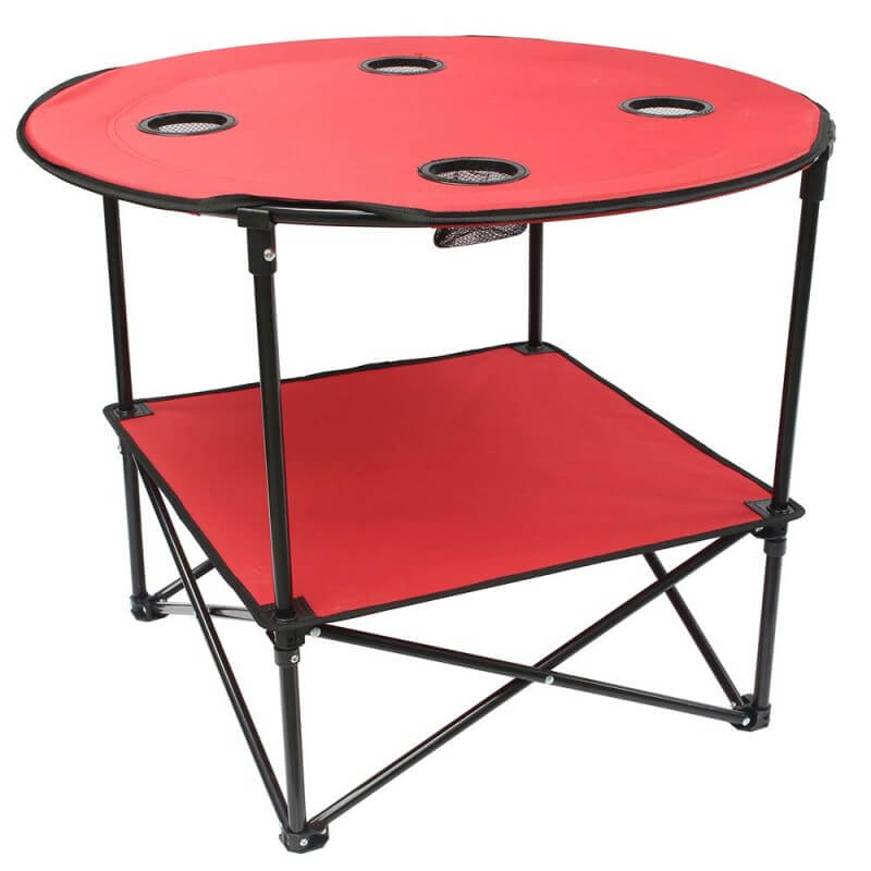 Table camping pliante en tissu