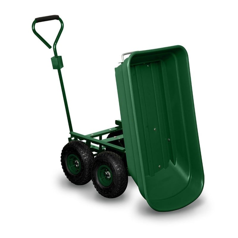 Chariot remorque de jardin remorque 4 roues - 120 kg - 52L