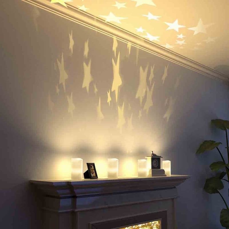 Bougie LED à projections d'images (2)