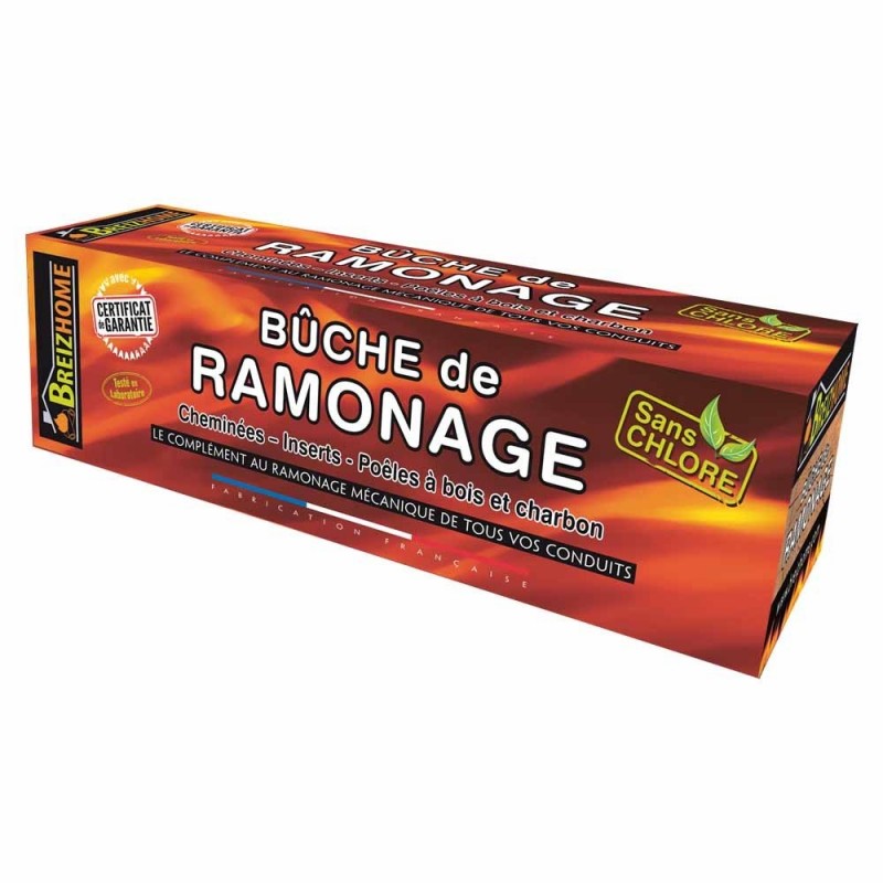 Bûche de ramonage pour ramonage de cheminée