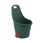 Relaxdays Chariot pour feuilles mortes, Charrette de jardin, brouette, 2  roues, Sac pour feuilles de 160 litres, vert