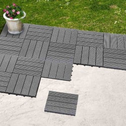 Dalles terrasse en composite effet bois - Lot de 5 (4)