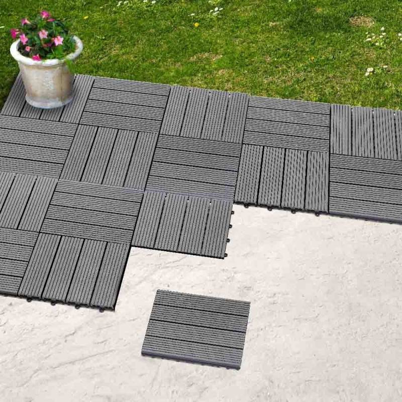Dalles terrasse en composite effet bois - Lot de 5 (4)