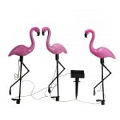 Lampe flamant rose solaire- Lot de 3 (1)