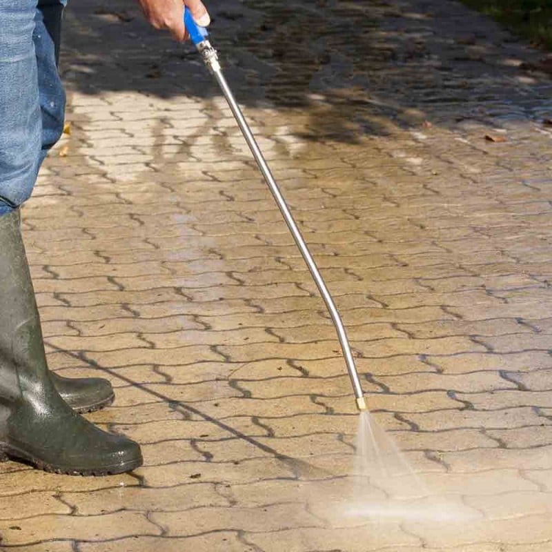 Outil de nettoyage de gouttière haute pression pour nettoyeur haute  pression avec 5 embouts de buse, lance de lavage de toit sous le châssis