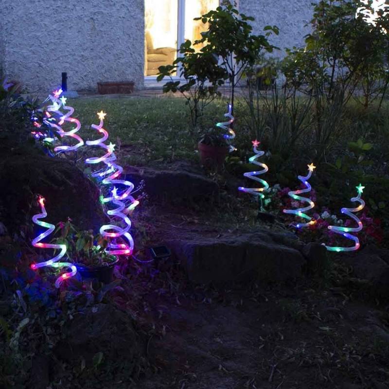 4 sapins de Noël lumineux spirale (1)
