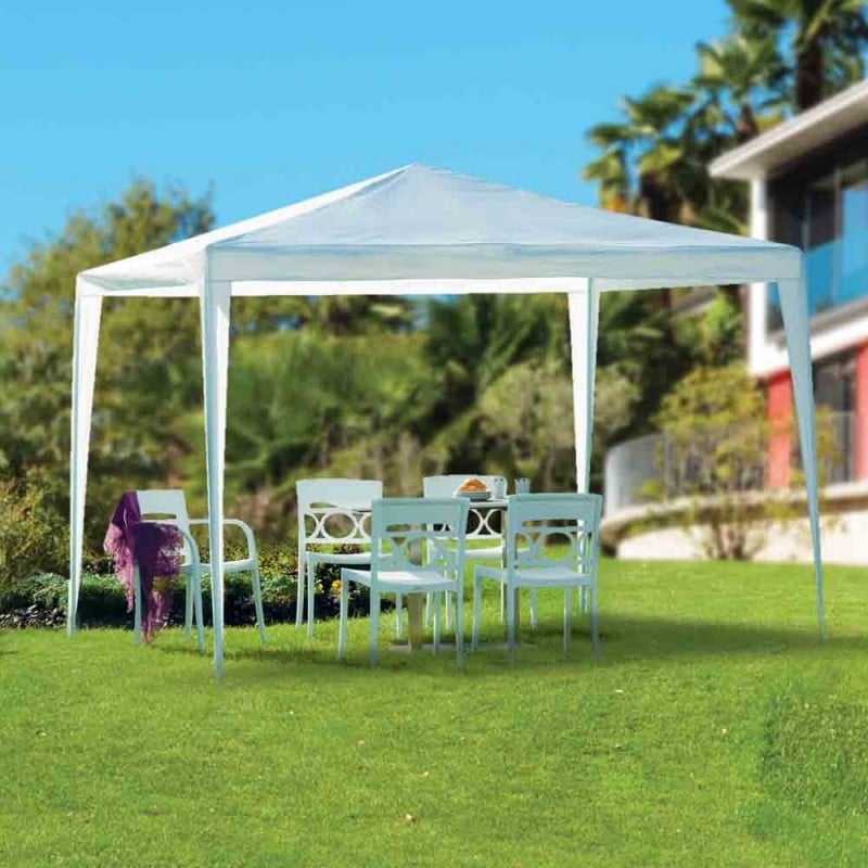 Tonnelle de Jardin Pliante 3x3 m Blanche - Tonnelle Barnum Pliant