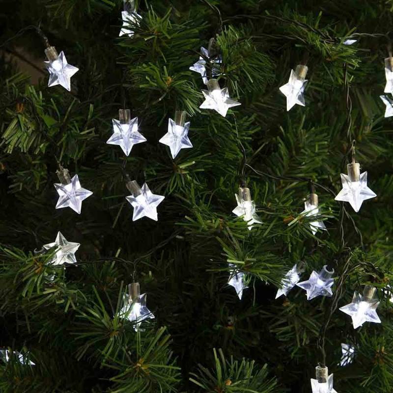 Guirlande solaire à LED forme "étoiles" (3)