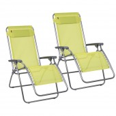 Lot de 2 transats pliants avec accoudoirs (3)