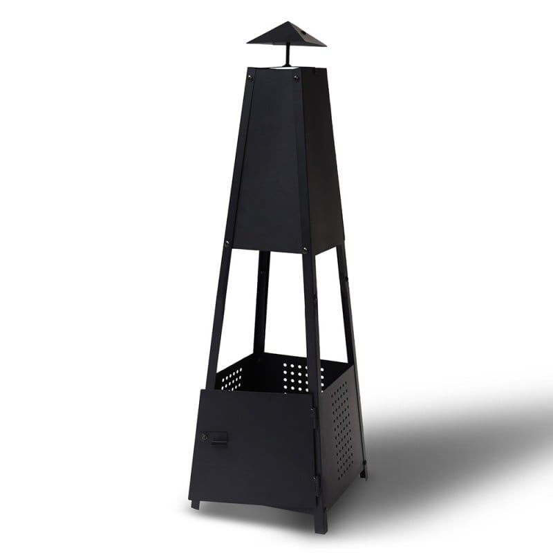 Brasero extérieur pyramide : chaleur, ambiance et décoration pour vos soirées