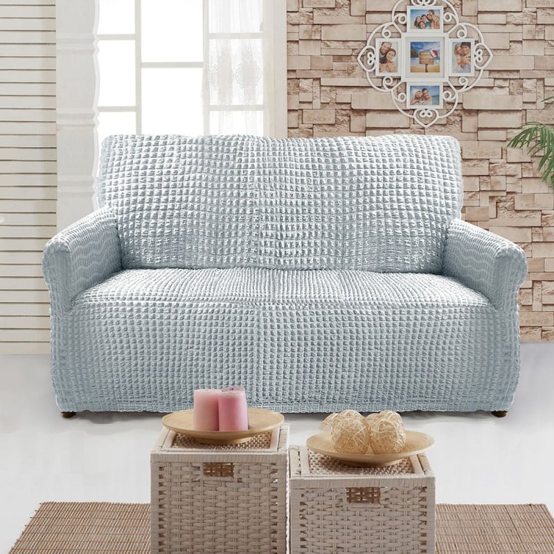 Housse de canapé & Housse de fauteuil extensible - gris (4)