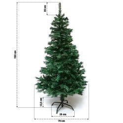 Sapin de Noël artificiel tradition et qualité - Arbre pour décoration de Noël avec support (16)