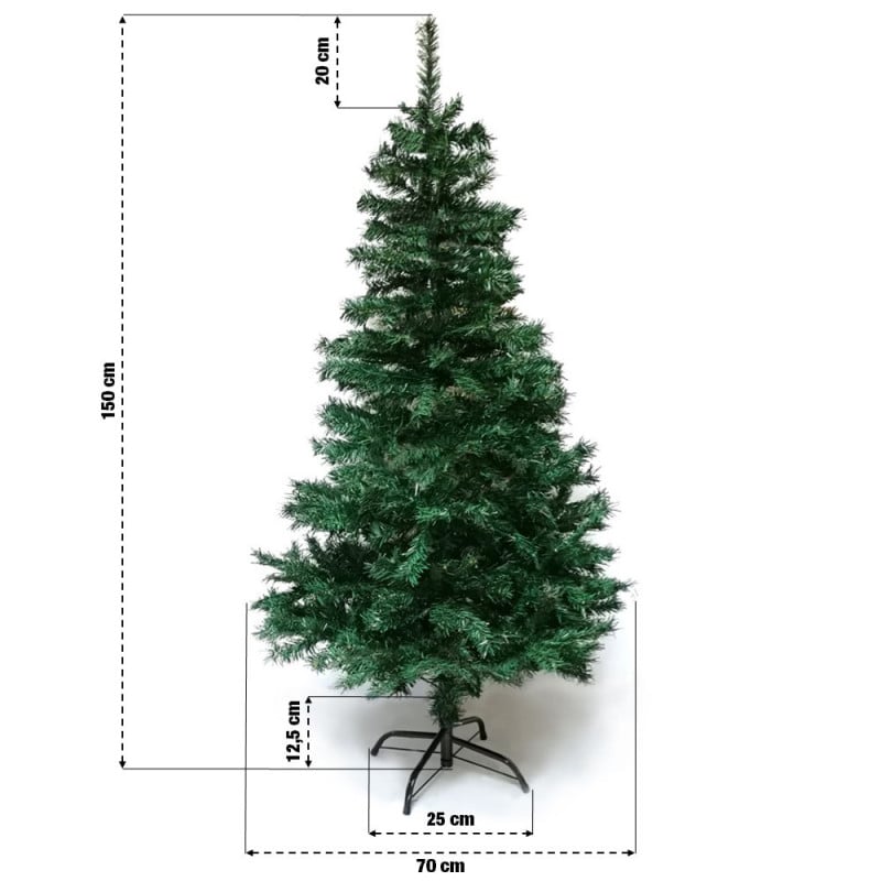 Sapin de Noël artificiel tradition et qualité - Arbre pour décoration de Noël avec support (16)