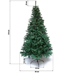 Sapin de Noël artificiel tradition et qualité - Arbre pour décoration de Noël avec support (18)