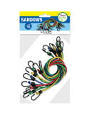 Sandow élastique 80cm avec crochets - Lot de 10