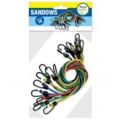 Sandow élastique 80cm avec crochets - Lot de 10 (1)