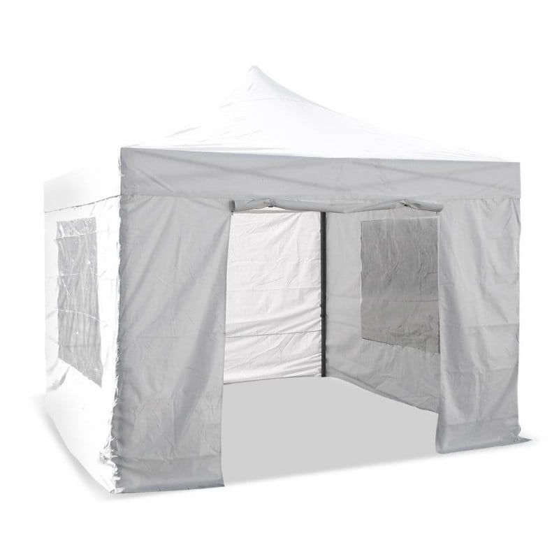 Tonnelle pliante Blanc 3x3m - CHALET-JARDIN - Mr.Bricolage