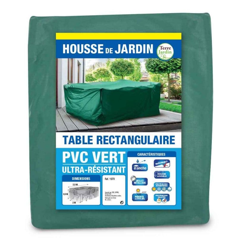 Housse Table de Jardin, Rectangulaire Bache Salon de Jardin