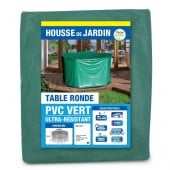 Housse de protection PVC table ronde de jardin - extérieur (1)