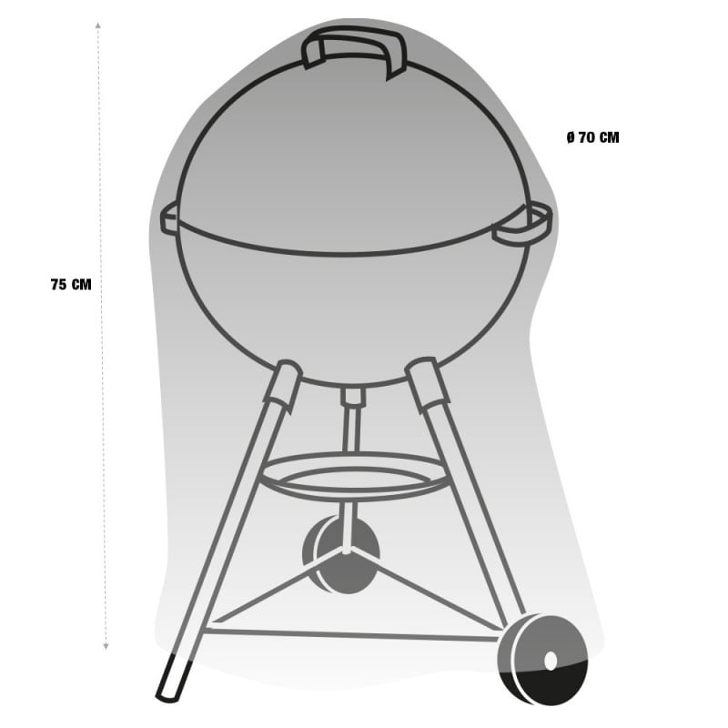 Housse de protection barbecue rond 70 cm