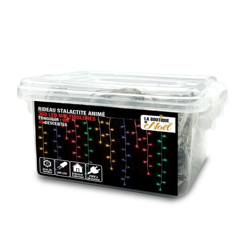 Rideau lumineux LED stalactite (3)