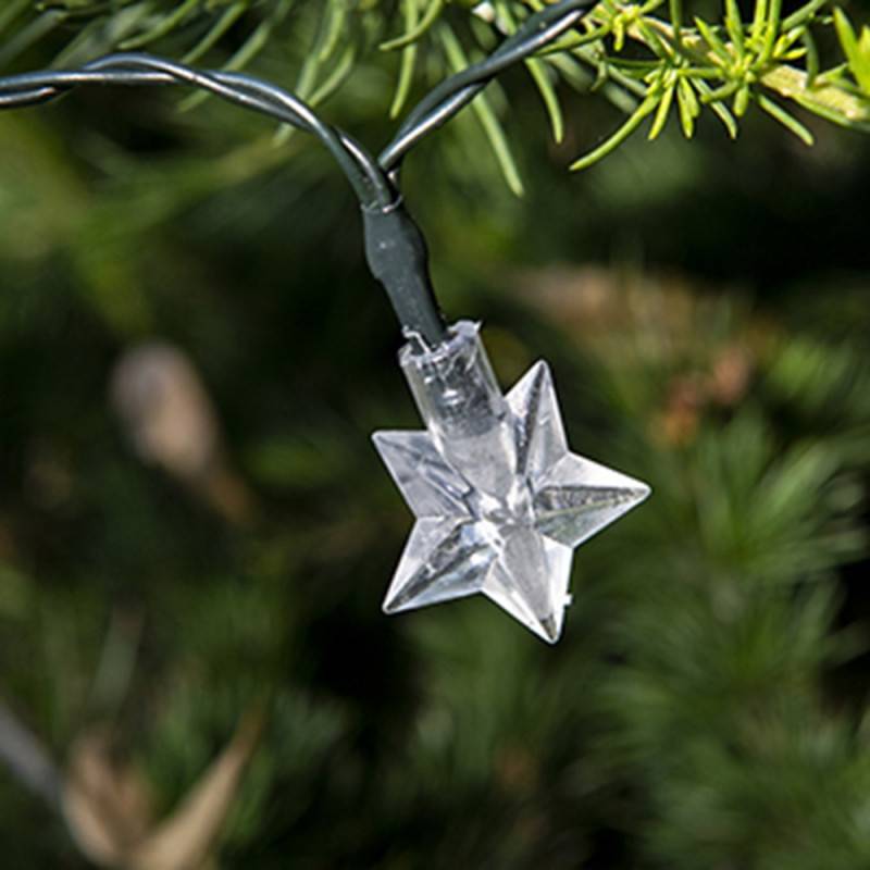 Guirlande solaire à LED forme "étoiles" (4)