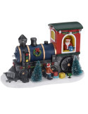 Village de Noël à pile - Locomotive du Père Noël