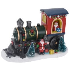 Village de Noël à pile - Locomotive du Père Noël (1)