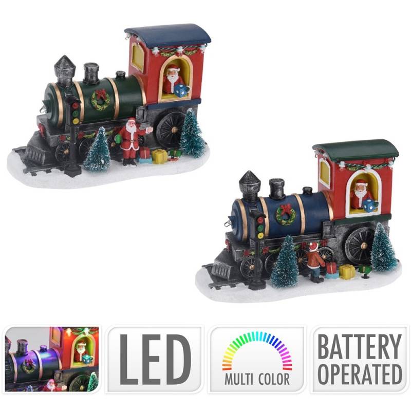Village de Noël à pile - Locomotive du Père Noël (2)