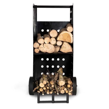 Chariot porte bûches en métal (1)